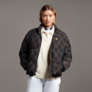 Argyle Puffer Jacket - Jet Black