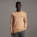 Crew Neck Lambswool Blend Jumper - Tan Marl