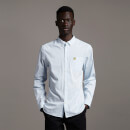 Men's Slim Fit Gingham Shirt - Light Blue/White