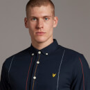Vertical Stripe Long Sleeve Oxford Shirt - Dark Navy