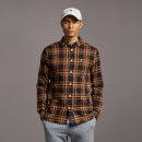 Check Flannel Men's Shirt - Jet Black
