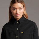 Women's Cotton Canvas Shirt - Jet Black
