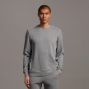 Men's Crew Neck with Contrast Piping - Mid Grey Marl