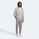 Men's Track Jacket with Contrast Piping - Mid Grey Marl