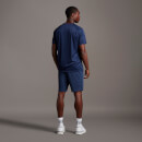 Men's Sweat Shorts With Contrast Piping - Navy
