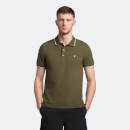 Men's Tipped Polo Shirt - Olive/White