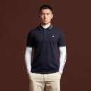 Men's Branded Collar Golf Polo Shirt - Navy