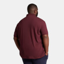 Men's Plain Polo Shirt - Burgundy - Plus