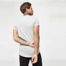 11 Degrees Men's Core Muscle Fit Short Sleeve T-Shirt - Light Grey Marl