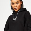 Utility Oversized Pullover Hoodie – Black