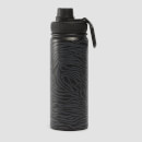 Bouteille d’eau à imprimé zèbre en acier inoxydable MP – Noir/Graphite – 500 ml