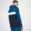 11 Degrees Triple Panel Pullover Hoodie – Navy / Midnight Blue / White