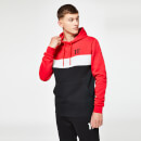 11 Degrees Triple Panel Pullover Hoodie – Black / Goji Berry Red / Vapour Grey