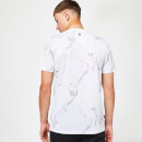 Marble Print Short Sleeve T-Shirt – White