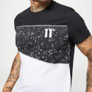 11 Degrees Splatter Print Piped Cut & Sew Short Sleeve T-Shirt – White / Black / Reflective
