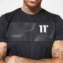Cut & Sew Muscle Fit Short Sleeve T-Shirt – Black