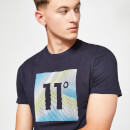 11 Degrees 3D Linear Gradient Short Sleeve T-Shirt – Navy