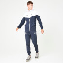 Archie H Cut And Sew Track Top With Hood – Navy/White