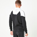 11 Degrees Men's Archie H Cut And Sew Taped Track Top With Hood - Black/White
