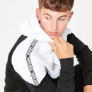 11 Degrees Men's Archie H Cut And Sew Taped Track Top With Hood - Black/White