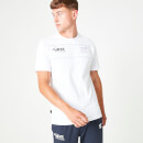11 Degrees Archie H Panel Piping Short Sleeve T-Shirt – White