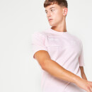 Archie H Panel Piping Short Sleeve T-Shirt – Light Pink