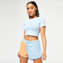 Core Cropped Slim Fit Short Sleeve T-Shirt – Baby Blue