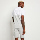 Cut & Sew Micro Taped T-Shirt – Vapour Grey/White