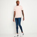 Micro Taped T-Shirt With Outline Logo – Evening Sand Pink