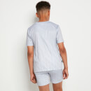 T-Shirt mit verlaufendem Muster – weißgrau
