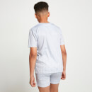 Shorts mit verlaufendem Muster – weißgrau