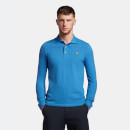 Men's Ls Tipped Polo - Spring Blue/Dark Navy
