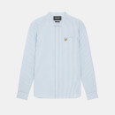 Men's Slim Fit Gingham Shirt - Light Blue/White
