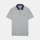 Men's Golf Microstripe Polo - Navy/Acid Blue