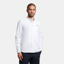 White Grandad Collar Shirt