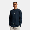 Dark Navy Grandad Collar Shirt