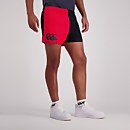MENS COTTON TWILL HARLEQUIN SHORT WITH POCKETS - RED