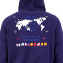 Mens International Full Zip Hoodie in Blue