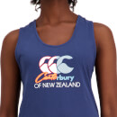 Womens The Clash Singlet in Navy