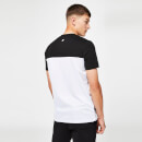 Block-T-Shirt – weiß/schwarz