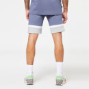 Kontrast-Shorts – grau/blaugrau/weiß