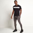 11 Degrees Cut and Sew Short Sleeve T-Shirt – Black/Titanium Grey