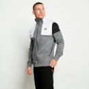 11 Degrees Cut and Sew Track Top - Mid Grey Marl/White/Black