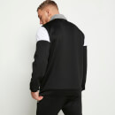 Cut and Sew Track Top – Black / Silver / White