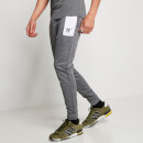 Cut and Sew Track Pants – Mid Grey Marl/White