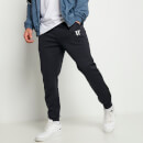 Mixed Fabric Cut and Sew Track Pants – Navy / Black