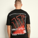 Grafik-T-Shirt – schwarz/pastellrot
