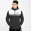 Chaqueta espacial con bloque de colores – Negro/Blanco/Gris Oscuro