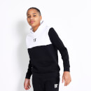 Cut and Sew Hoodie with Zip – Black / White