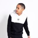 11 Degrees Junior Cut and Sew Hoodie with Zip – Black/White